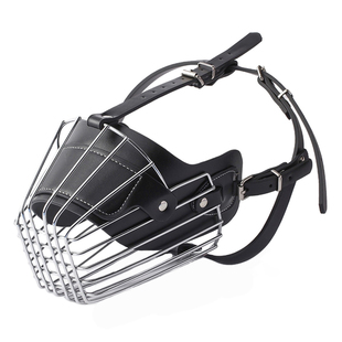 中大型狗皮质铁嘴套 中大型犬防咬防误食长嘴狗嘴罩 马犬杜宾金毛