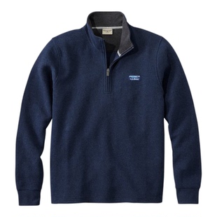 L.L. Bean宾恩男士卫衣半高领拉链棉质户外打底衫秋冬季TA521045