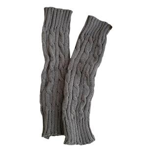 袜套长筒靴女秋冬秋款堆堆袜女款灰色小腿针织过膝亚文化白色靴子