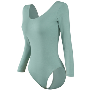 舞蹈服体操服形体芭蕾舞成人女黑色连体服体服长袖艺考练功服秋冬