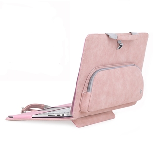 M新款超纤维皮支架散热电脑保护套女适用苹果macbook14华为matebook13pro16联想yoga小新Thinkpad戴尔威尼斯