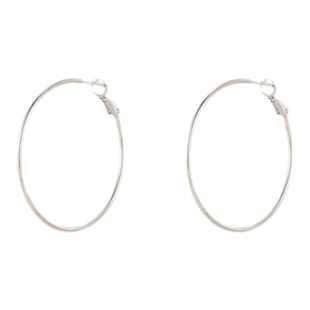 阿吉豆耳圈素圈女款S925银色耳环夸张小众设计圈圈爆款大耳圈耳饰