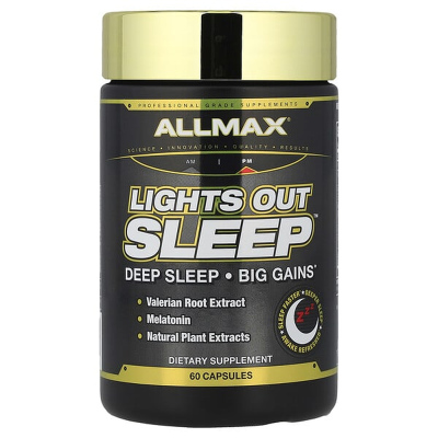 ALLMAX,Lights Out Sleep褪黑素 GABA&nbsp; 缬草根