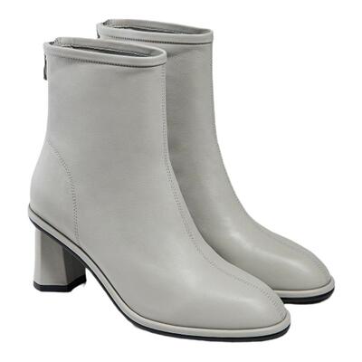 粗跟靴子女靴短靴真皮百搭时装靴