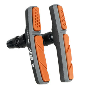 山地自行车刹车块金属圈V刹夹器ABS防抱死MTB制动双色模块刹车皮