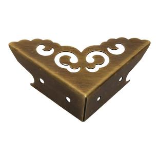 樟木箱全铜护角柜门包角贴片角花桌子铜包边木盒三面中式仿古护角