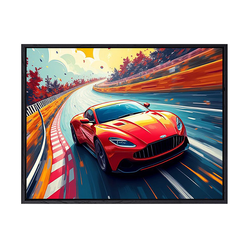 炫酷跑车数字油画diy手工填色画