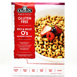 Orgran Cereal澳冠无麸质早餐麦片可可大米藜麦树莓圈玉米卖片