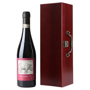 意大利原瓶原装进口红酒葡萄酒礼盒犀牛庄瓦莱花巴巴莱斯科 750mL