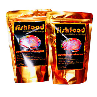 罗汉鱼起头鱼料增头攻头 罗汉鱼饲料  罗汉鱼增艳增红鱼食 480g