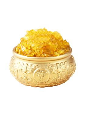 批发黄水晶碎石水晶颗粒元宝石头天然消磁石聚宝盆米缸鱼缸摆件