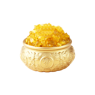 批发黄水晶碎石水晶颗粒元宝石头天然消磁石聚宝盆米缸鱼缸摆件