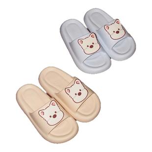 细细条 西高地小狗拖鞋男女夏eva情侣居家防滑可爱软底浴室凉拖鞋