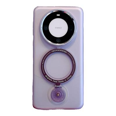 拓岚 适用华为mate60pro手机壳新款磁吸360度旋转支架mate40pro高级感磨砂透明mate50pro金属镜头框防摔女款