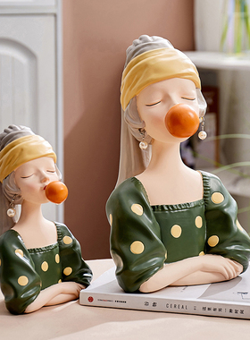 创意泡泡少女系列家居客厅酒柜电视柜装饰品房间布置桌面玄关摆件