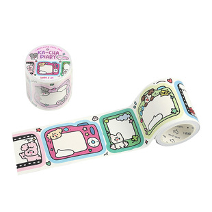 欢乐甜饼屋系列可书写模切胶带 韩系可爱手帐diy场景装饰素材贴画