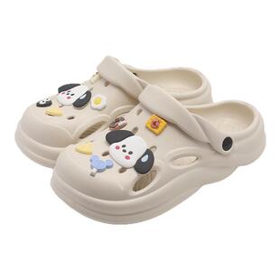 名创优品洞洞鞋男款厚底eva透气女款外穿2026新款夏沙滩拖鞋男士