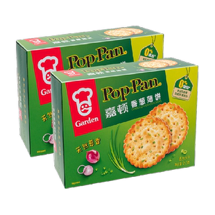 嘉顿香葱薄脆饼干450g*2箱网红儿童小吃零食饱腹礼盒休闲代餐追剧