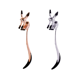 高级感创意银针耳钉简约气质百搭小狐狸单只耳环新款珐琅耳饰