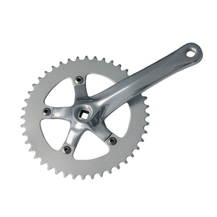 公路自行车单片牙盘全铝合金44T大行折叠车412齿盘死飞单车改装件