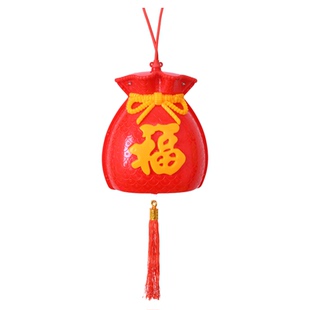 2026新款亚克力福袋灯笼户外防水led发光春节新年室内装饰灯笼串