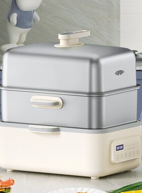 杜邦（DUPONT）多功能电蒸锅PZG-KY1518 家用 2层大容量白色 18L