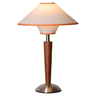 中古风格复古实木布艺台灯书卷气春天绿书桌卧室书桌床头灯氛围灯