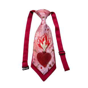 荷囊原创双层ins免打小领带短款甜酷学院jK时尚装饰配饰红串珠心