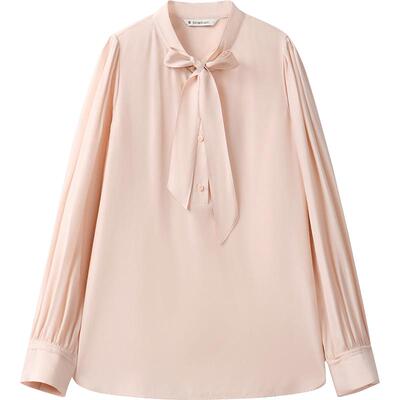 播商场同款粉色正肩衬衫女24春秋气质宽松独特衬衣BDR3HD3280