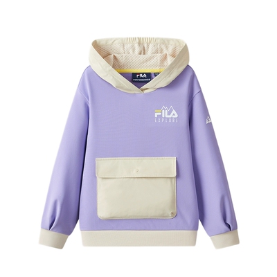 FILA斐乐加绒保暖连帽卫衣