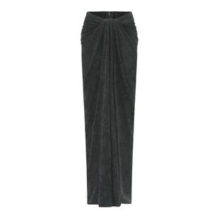 OUDE WAAG  垂坠弹力丝绒针织女装半裙