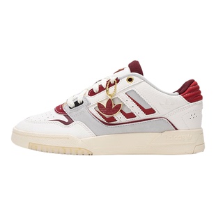 阿迪达斯三叶草红色板鞋女鞋新年款休闲鞋低帮运动鞋轻便小白鞋子