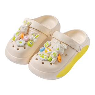儿童洞洞鞋夏男女童防滑凉拖鞋小孩外穿包头拖鞋中大童沙滩鞋沙滩