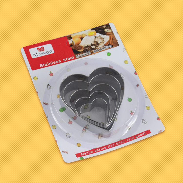 不锈钢饼干 干曲奇模具爱心形切模水果煎蛋烘培切模工具不锈钢模