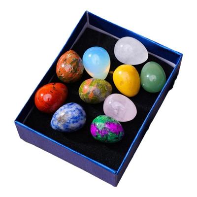 水晶原石鸡蛋摆件diy吊坠饰品