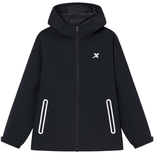 暖壳风衣|特步童装儿童外套男童运动冬季户外三防防风加厚上衣男