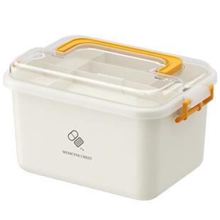 家用多层药箱药物分类收纳盒特大容量儿童药品家庭急救药品医疗箱