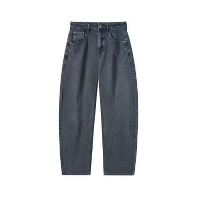 NYHSUGOO/南乙秋冬直筒弯刀牛仔裤阿苏特染工艺90%棉3977男士长裤