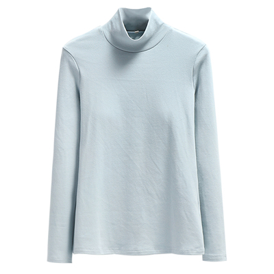 半高领保暖带胸垫打底衫