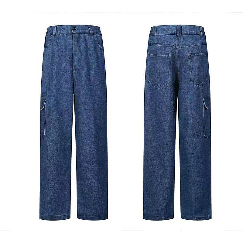 电焊工作服加厚工作裤男耐磨耐脏防烫防撕纯棉宽松工地劳保牛仔裤