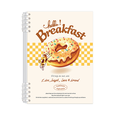 可爱面包记事本b5活页本