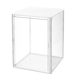 RMAX灯光收纳盒盲盒手办泡泡玛特透明防尘柜大容量阶梯式塑料摆柜