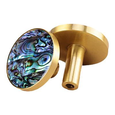 铜匠师原创高档黄铜贝壳柜门拉手