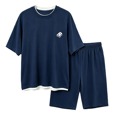 男孩莫代尔睡衣2026夏季青少年薄款家居服套装中大童宽松短袖儿童