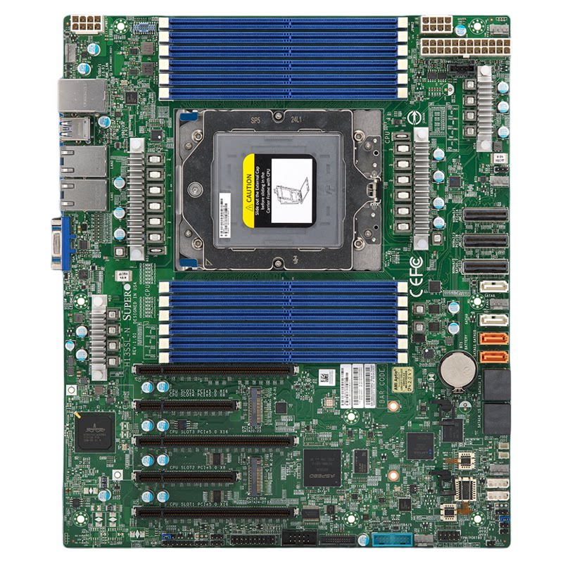超微H13SSL-N 服务器二手主板SP5支持AMD9004/9005系列处理器DDR5