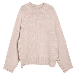 322WORKHOUSE羊毛长袖针织衫女士2025秋季厚款慵懒高级感毛衣B239