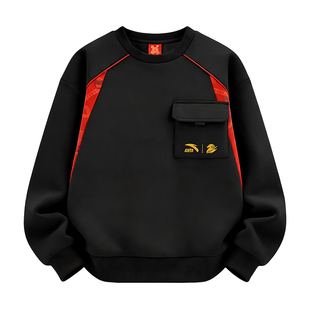 新年款马年安踏儿童卫衣加绒男童厚2026新款过年新衣服打底卫衣