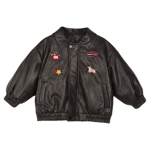 小O爸男婴童 宝宝新年套装2026新款马甲开衫毛衣婴儿皮衣拜年服