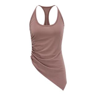 OUDE WAAG  亲肤露背不对称抽褶不对称女装背心