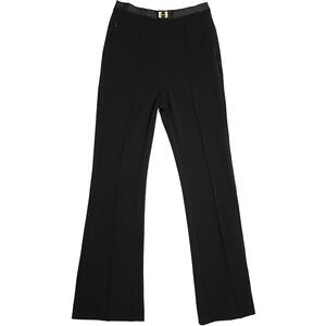 eahchanie奕辰23秋新款高腰显瘦微弹力修身长裤气质百搭微喇裤女